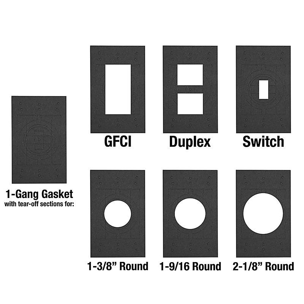 Sigma Electric - 14001 - Rectangle Crosslinked Foam 1 gang Replacement Gasket