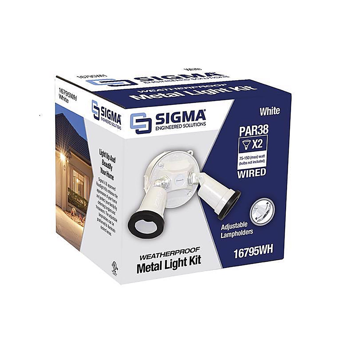Sigma Electric - 16795WH - Switch Controlled White Lamp Holder Kit Hardwired