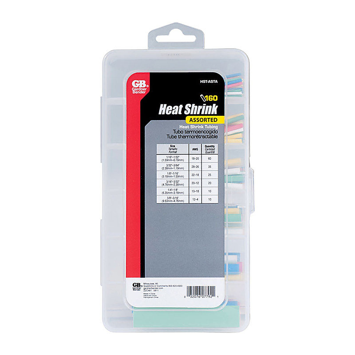 Gardner Bender - HST-ASTA - Heat Shrink Tubing Assorted Colors 160/Pack
