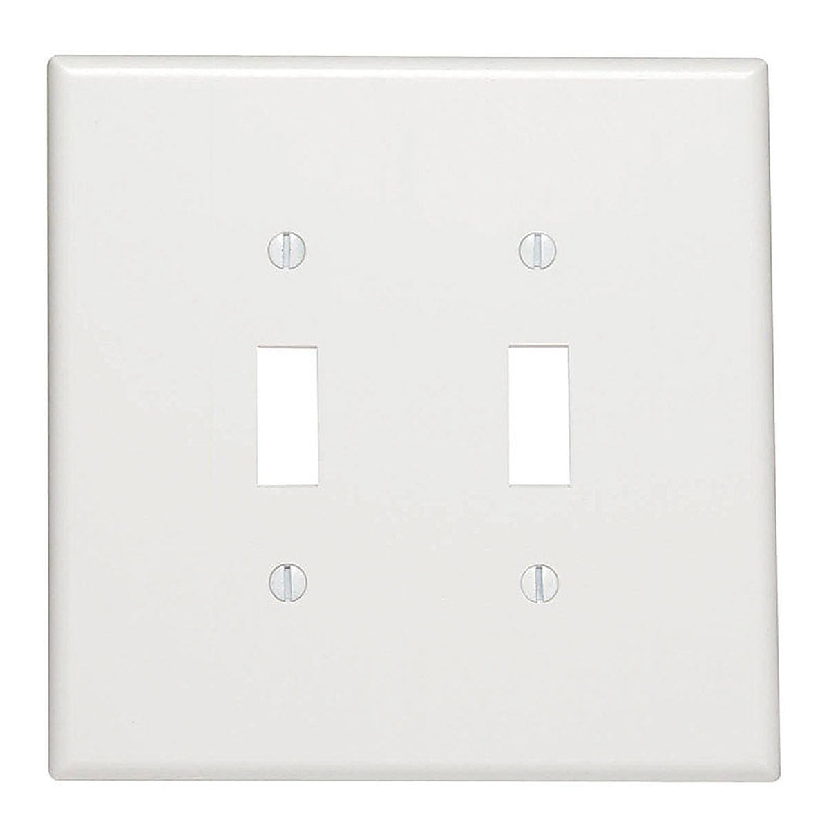 Leviton - 88109-000 - White 2 gang Thermoset Plastic Toggle Wall Plate - 1/Pack