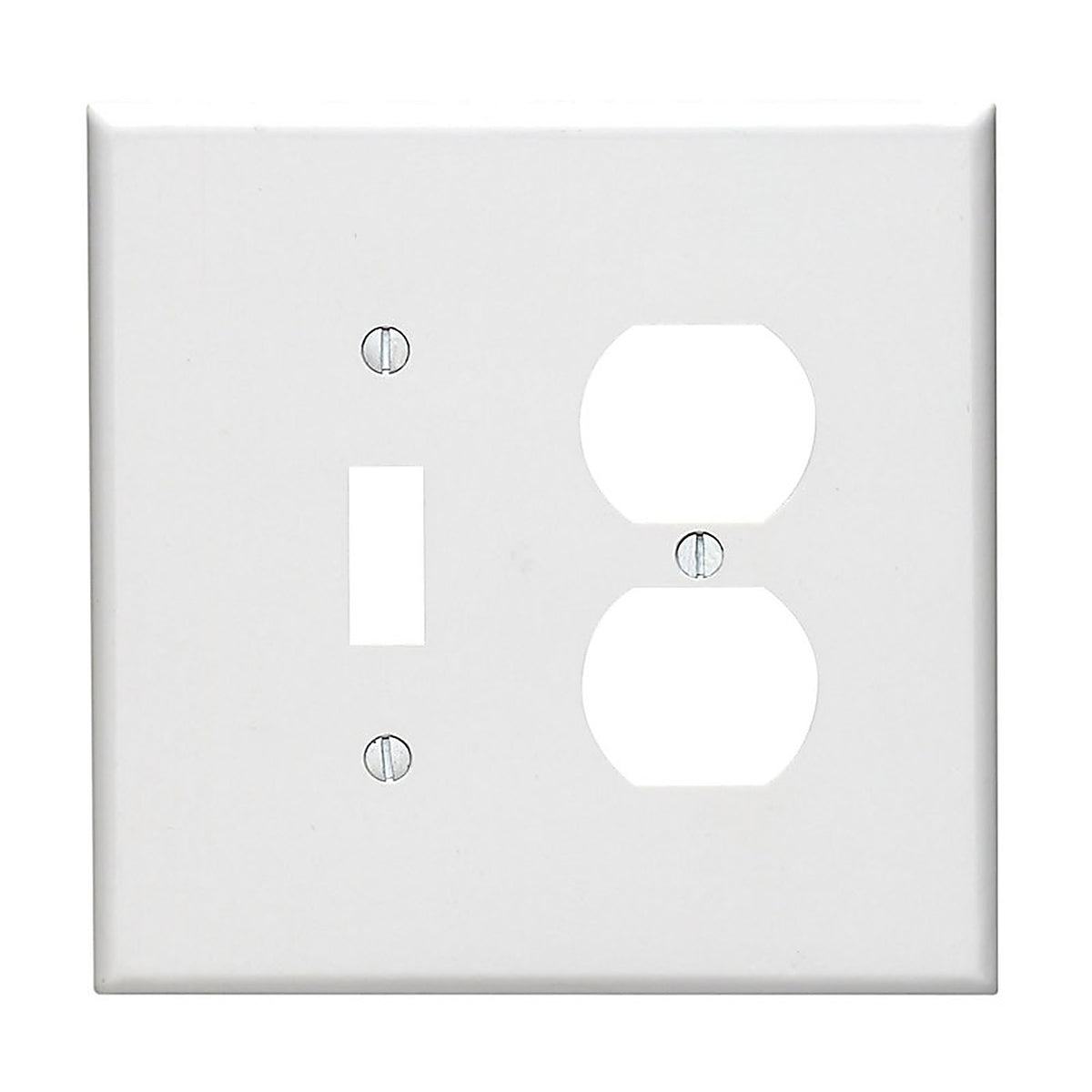 Leviton - 88105-000 - White 2 gang Thermoset Plastic Duplex/Toggle Wall Plate - 1/Pack