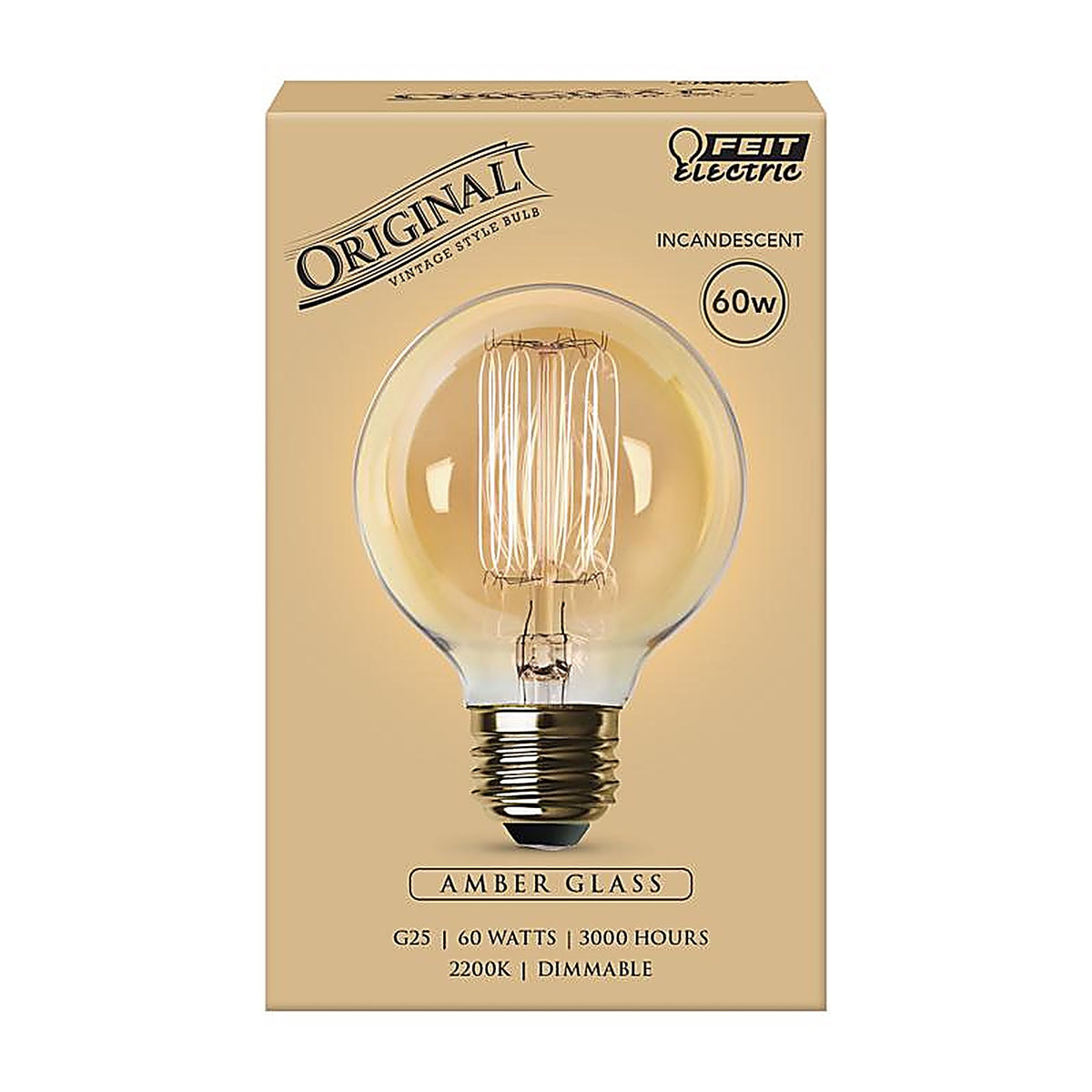 Feit - 60G25/VG - The Original 60 W G25 Vintage Incandescent Bulb E26 (Medium) Soft White 1 pk