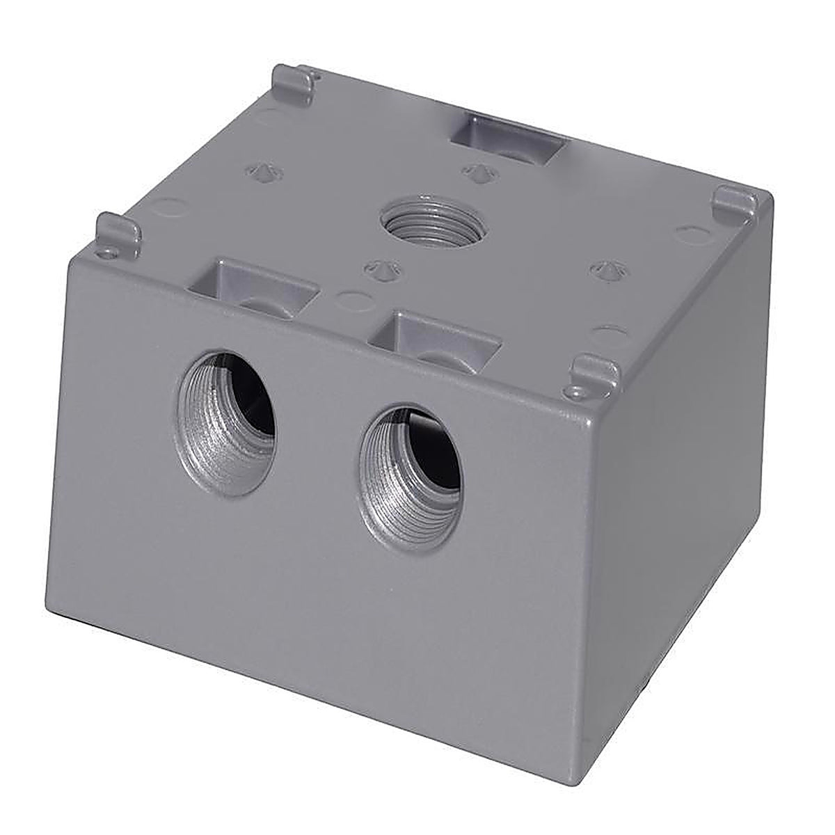 Sigma Electric - 14351 - 4-1/2 in. Square Metallic 2 gang Weatherproof Box Gray
