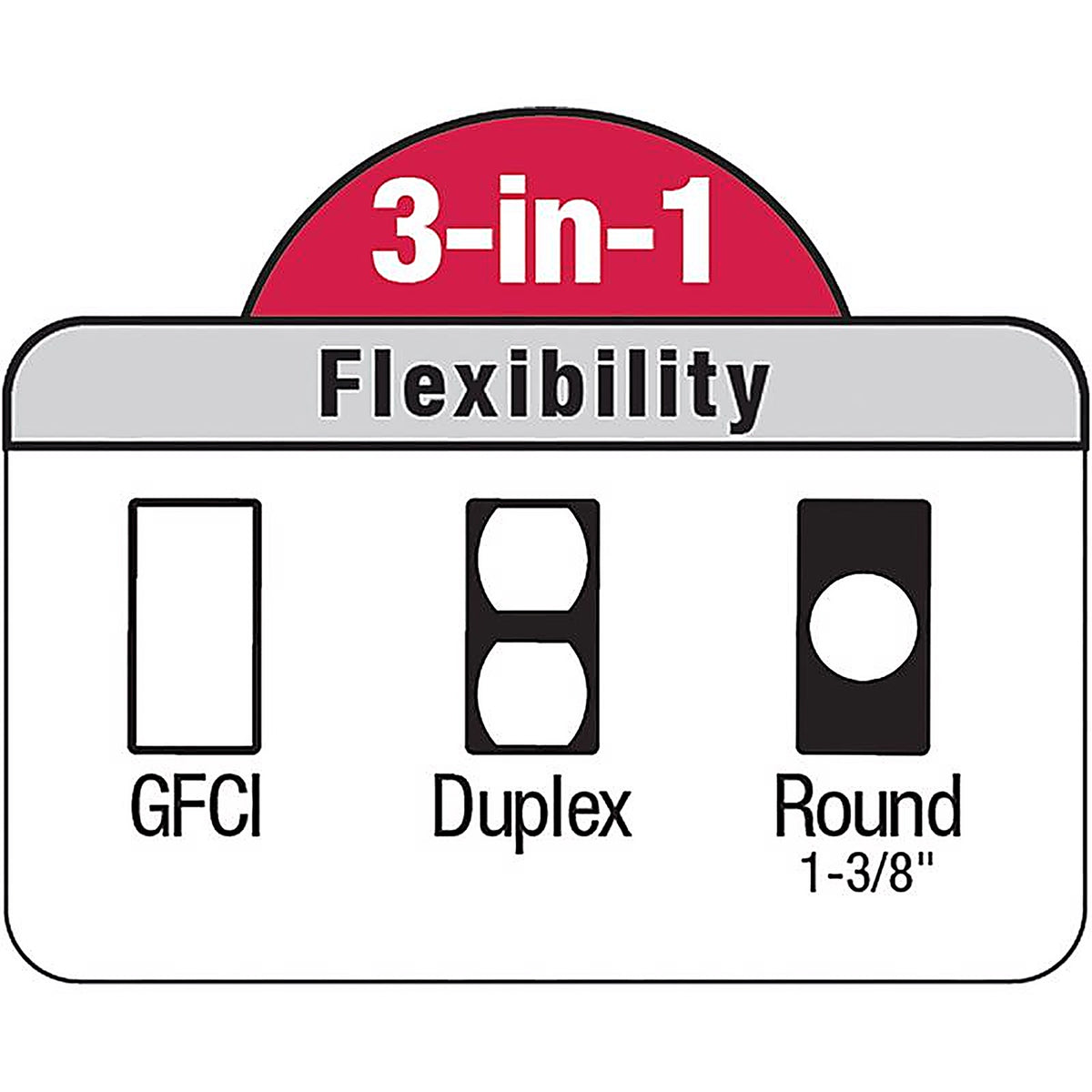 Sigma Electric - 14146BR - Rectangle Plastic 1 gang Multi-Use Cover For Wet Locations