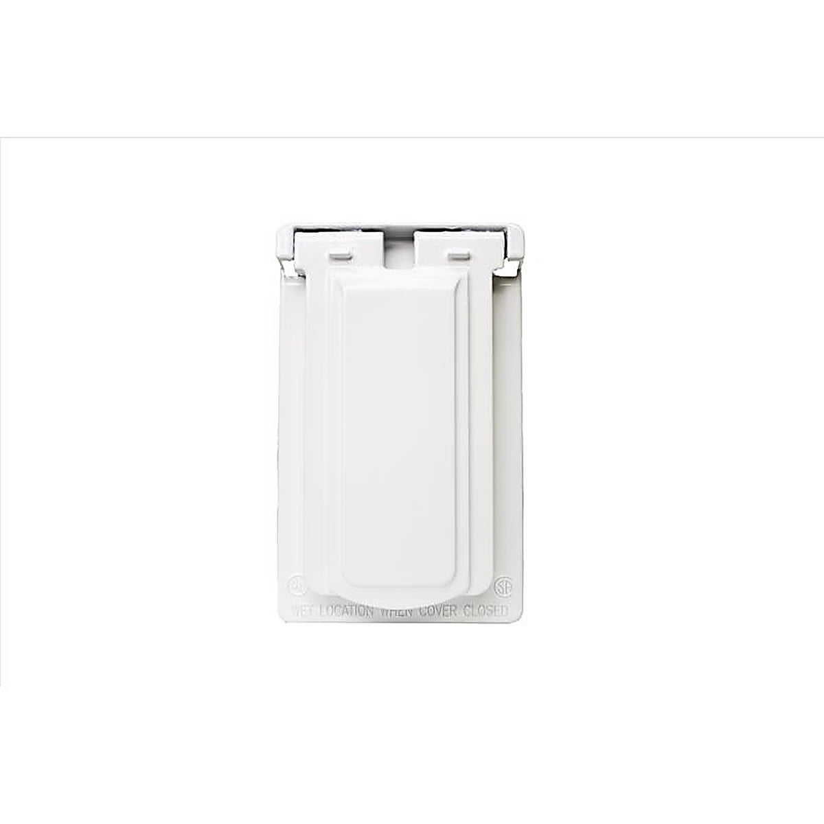 Sigma Electric - 14248WH - Rectangle Metal 1 gang Vertical GFCI Cover For Wet Locations
