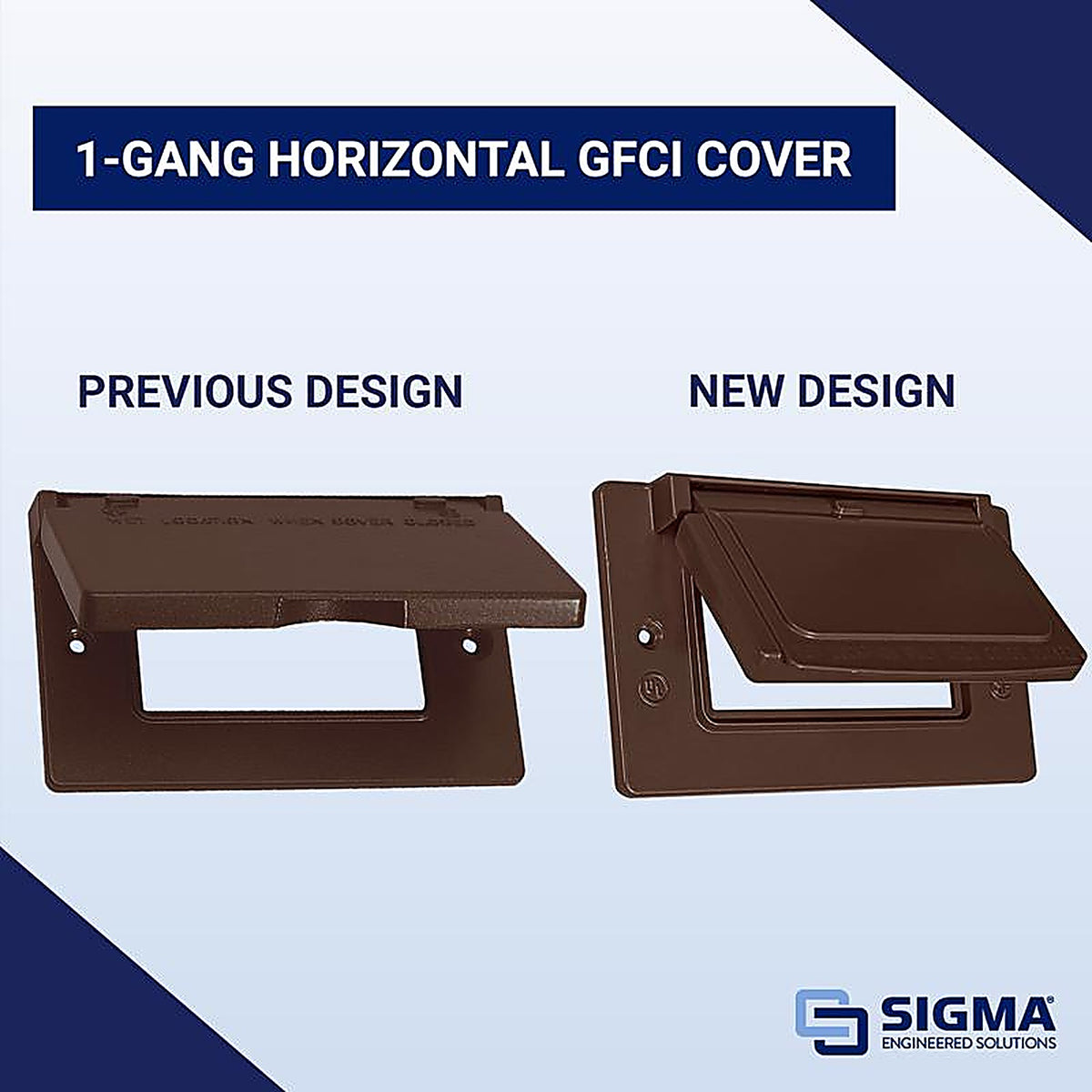 Sigma Electric - 14249BR - Rectangle Metal 1 gang Horizontal GFCI Cover For Wet Locations