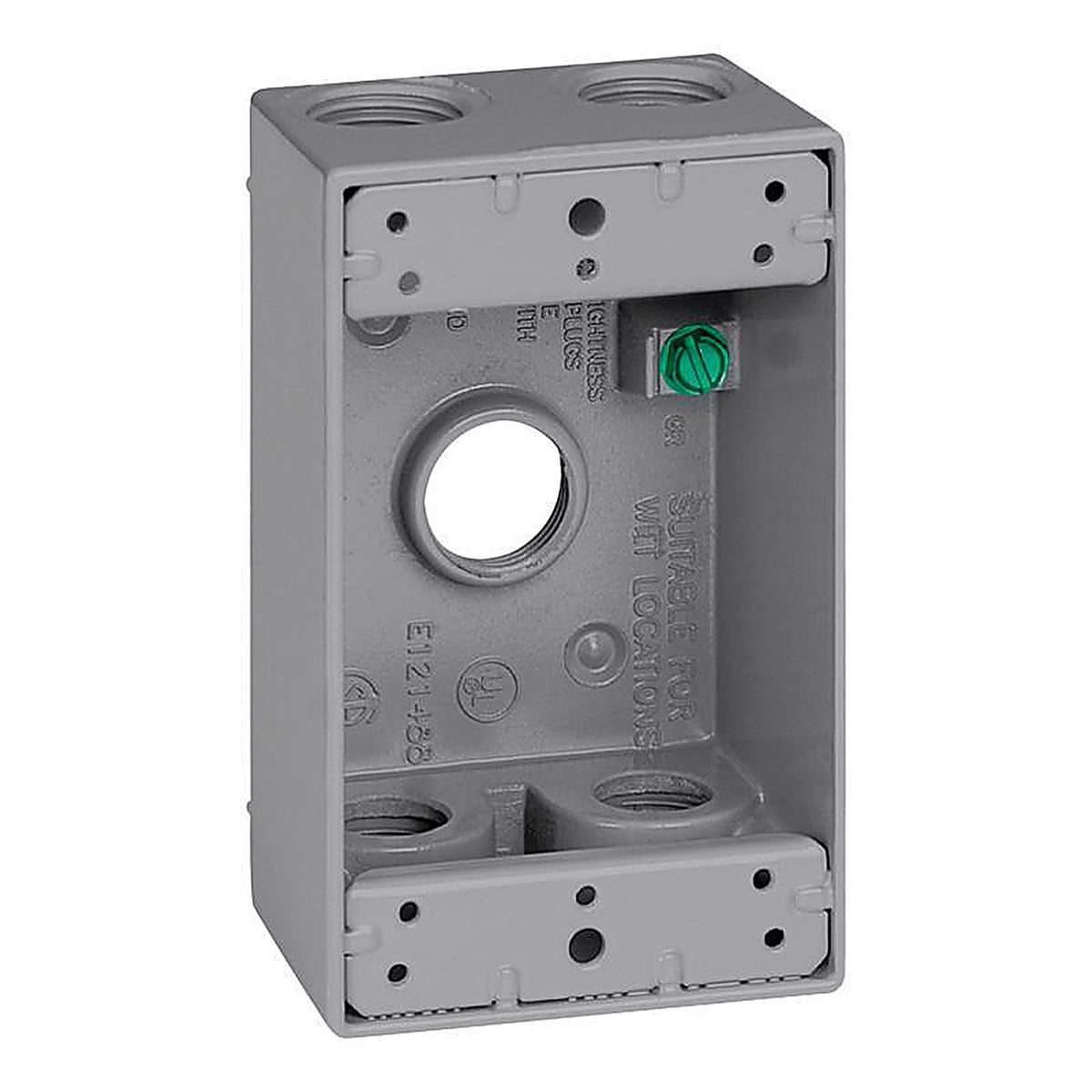 Sigma Electric - 14251-5 - 4-1/2 in. Rectangle Metallic 1 gang Weatherproof Box Gray