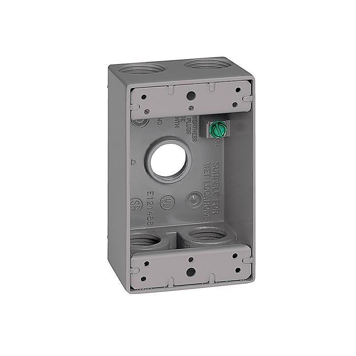 Sigma Electric - 14253-5 - 4-1/2 in. Rectangle Metallic 1 gang Weatherproof Box Gray