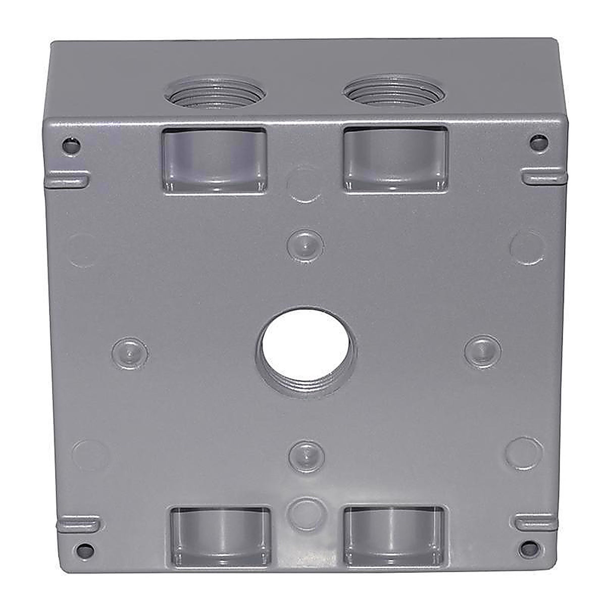 Sigma Electric - 14351-5 - 4-1/2 in. Square Metallic 2 gang Outlet Box Gray
