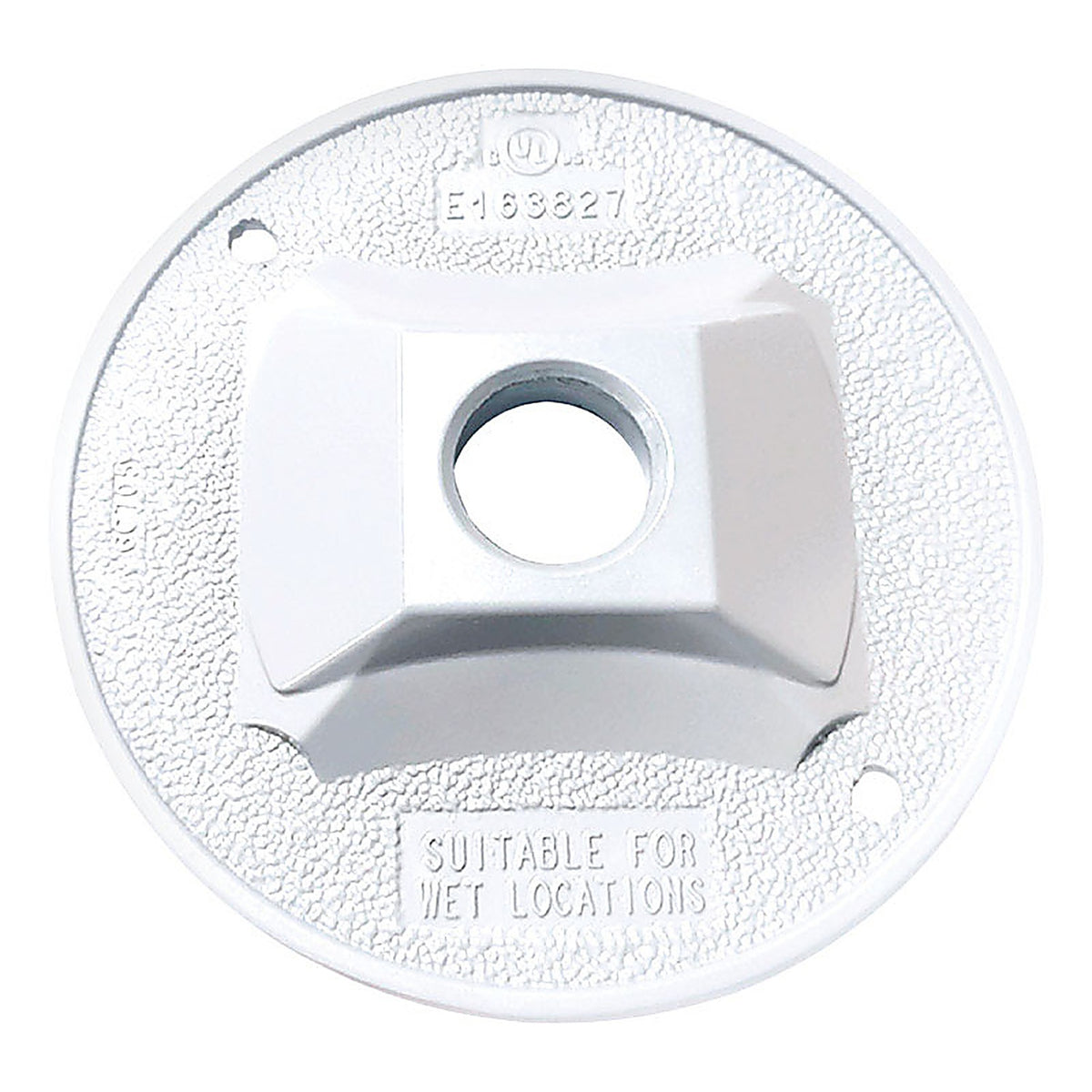 Sigma Electric - 14381WH - Round Metal Lampholder Cover For Wet Locations