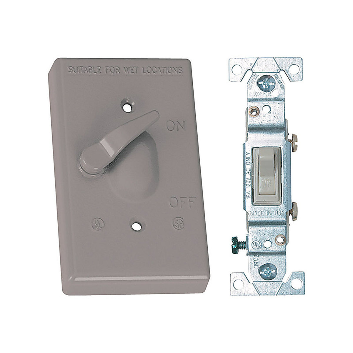 Sigma Electric - 14218 - Rectangle Metal 1 gang Toggle Switch and Cover For Wet Locations