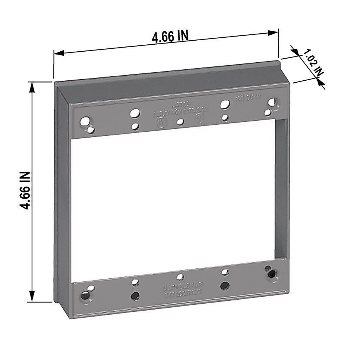 Sigma Electric - 14323 - 4-5/8 in. Square Metallic Extension Ring Gray