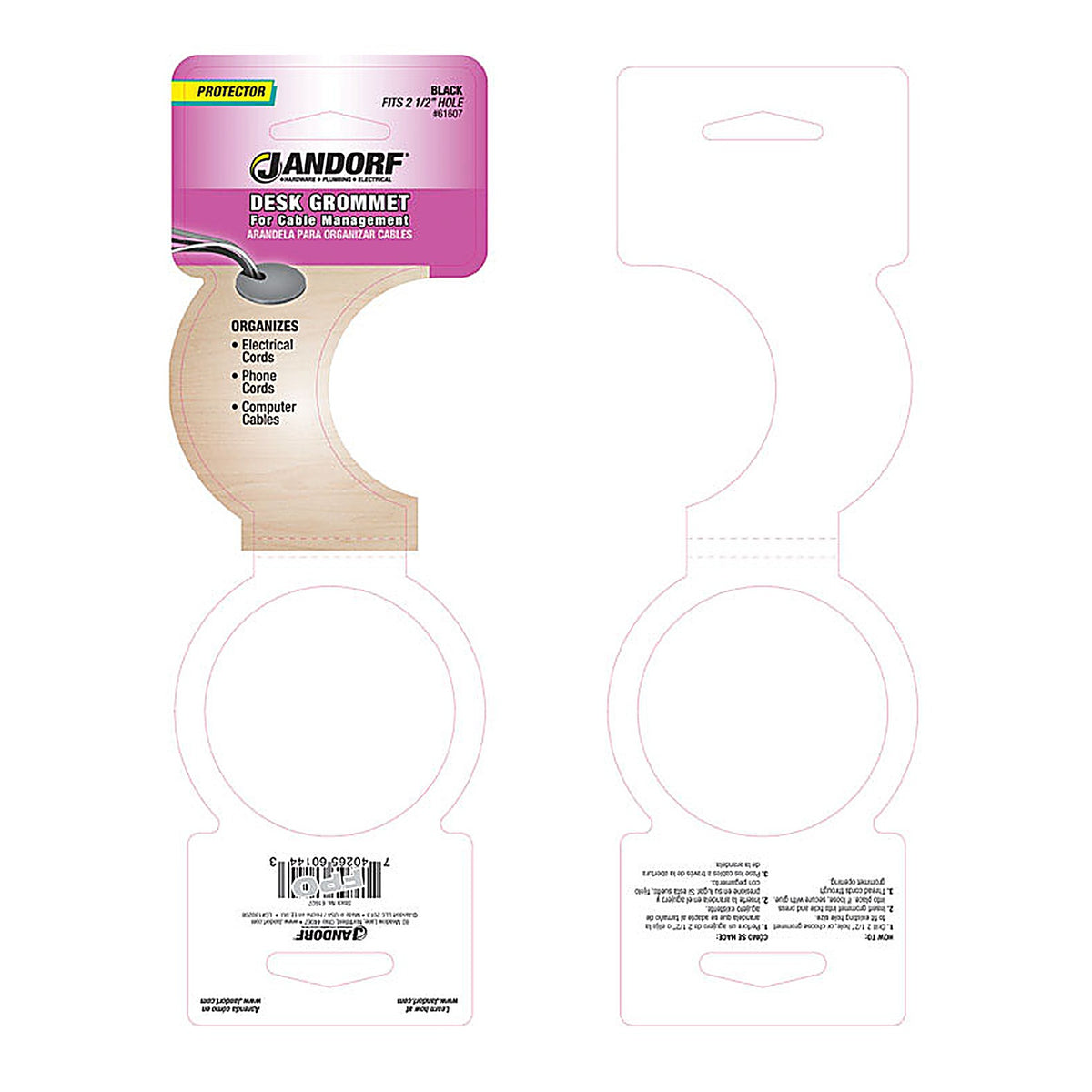 Jandorf - 61607 - 2-1/2 in. Computer Grommet - 1/Pack