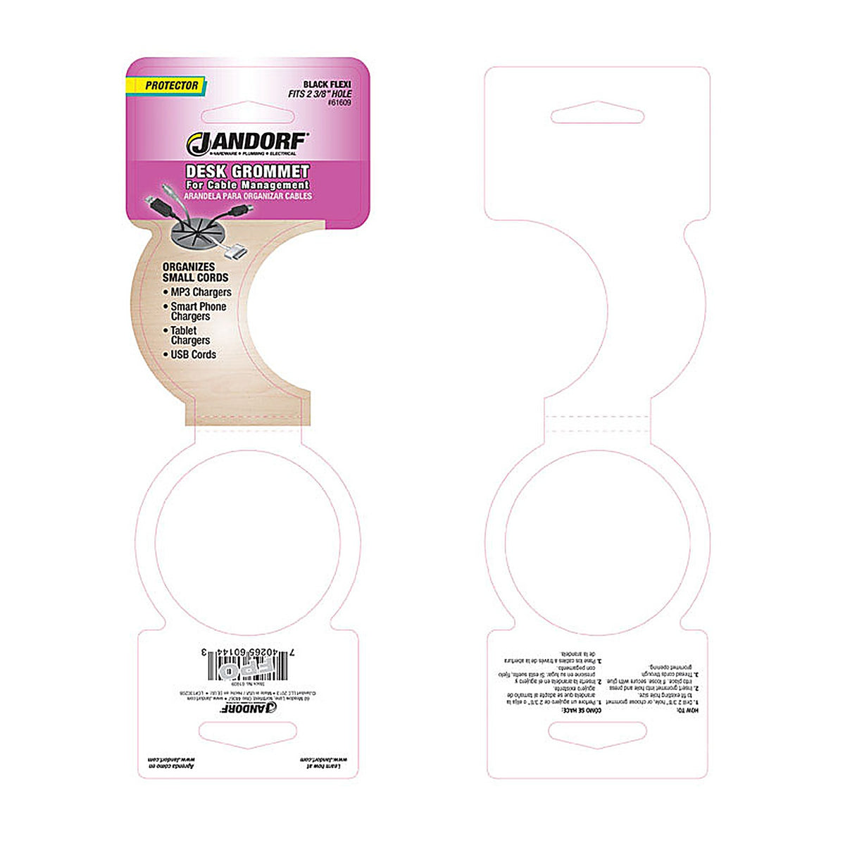 Jandorf - 61609 - 2-3/8 in. Computer Grommet - 1/Pack