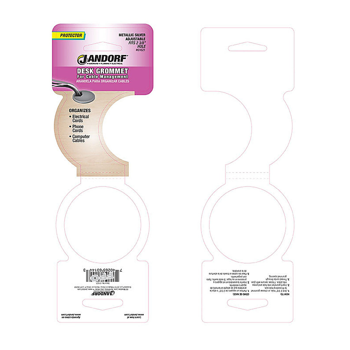 Jandorf - 61621 - 2-3/8 in. Computer Grommet 1 pk
