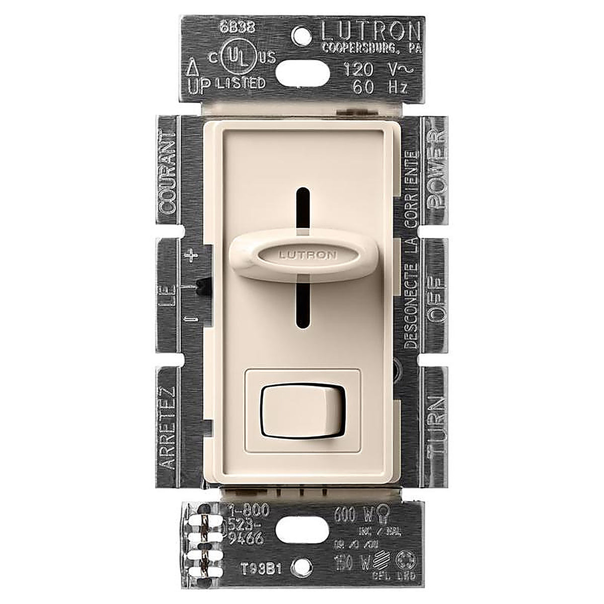 Lutron - SCL-153PH-LA - Skylark Light Almond 150 watt 3-Way Dimmer Switch - 1/Pack