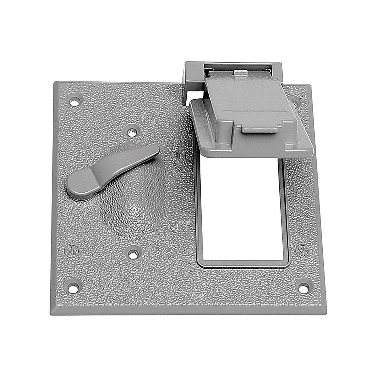 Sigma Electric - 14344 - Square Metal 2 gang Combo Box Cover For Wet Locations