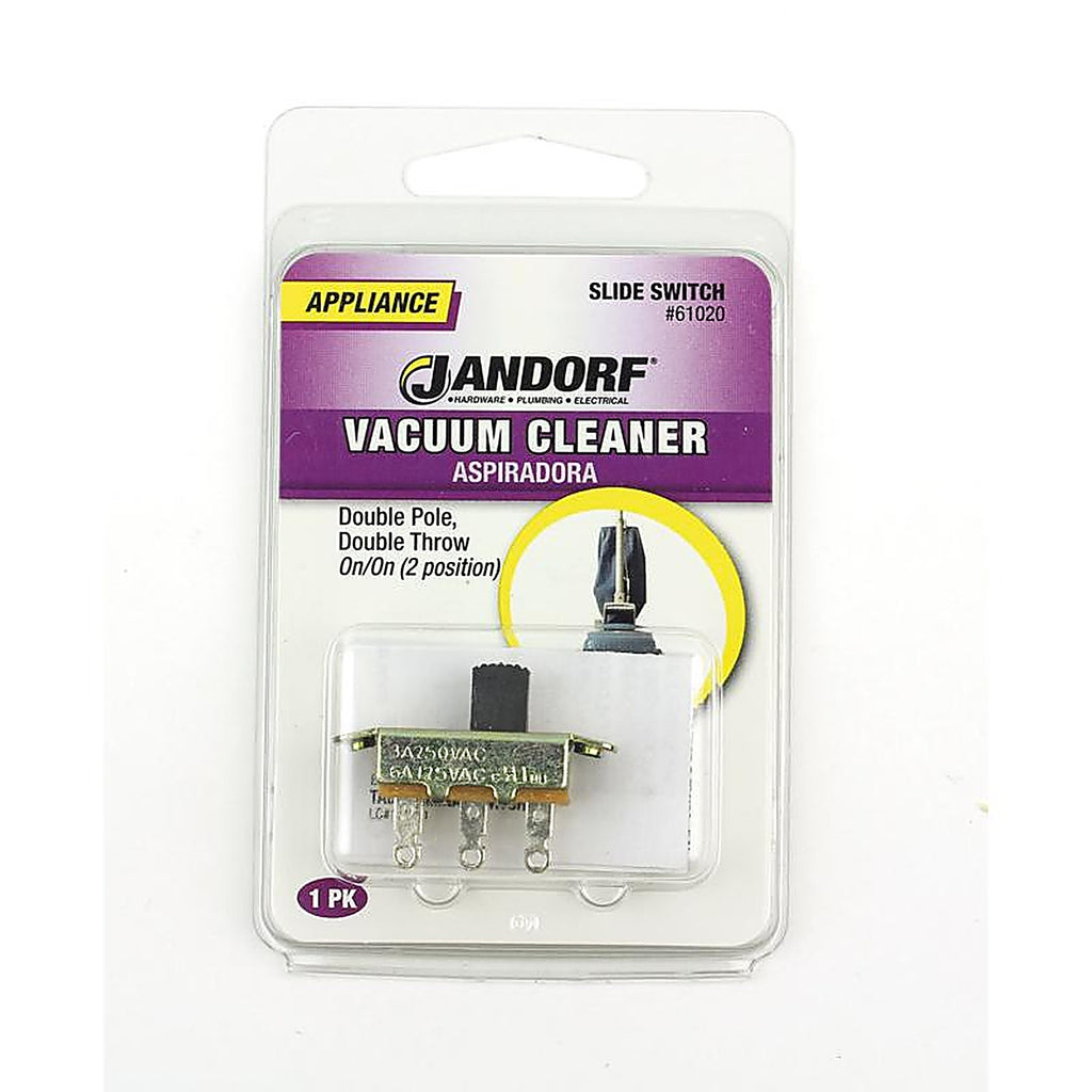 Jandorf - 61020 - 6 amps Double Pole Slide Appliance Switch Black/Silver - 1/Pack