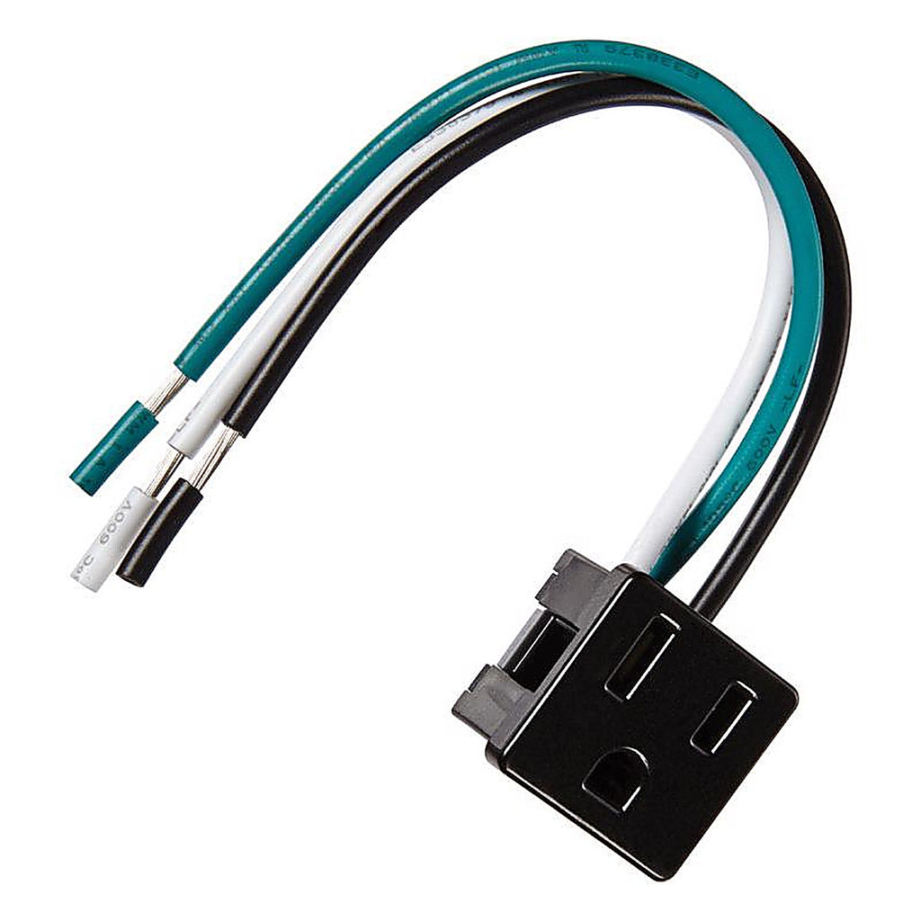 Jandorf - 61016 - 15 amps 125 volt Black Outlet - 1/Pack