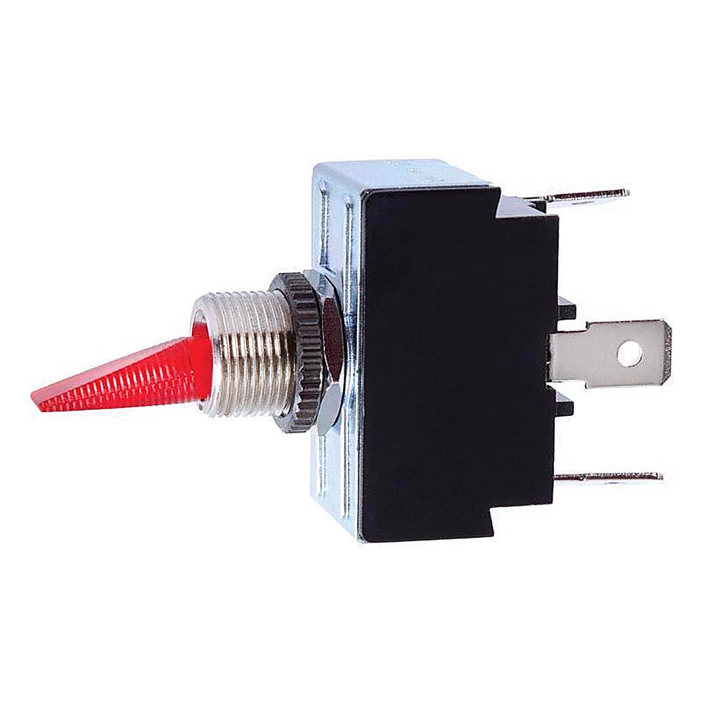 Jandorf - 61111 - 21 amps Single Pole Toggle Automotive/Marine Switch Red/Silver - 1/Pack