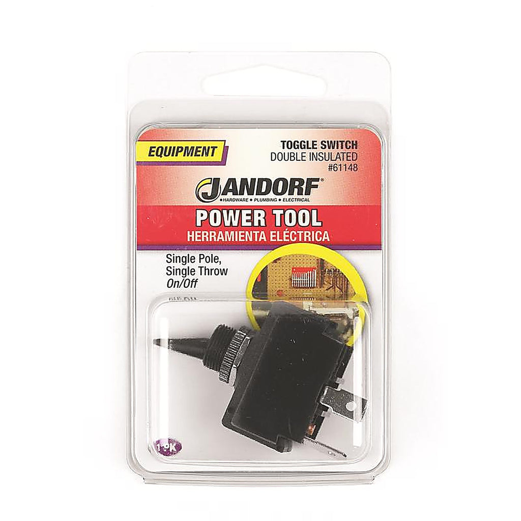 Jandorf - 61148 - 20 amps Single Pole Toggle Power Tool Switch Black - 1/Pack