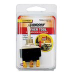 Jandorf - 61127 - 24 amps Three Pole Toggle Power Tool Switch Black - 1/Pack