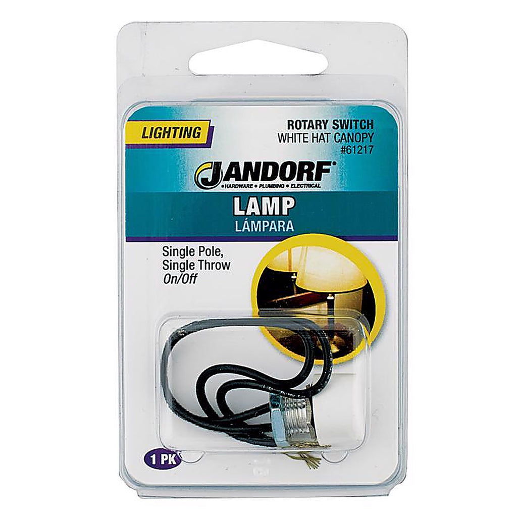 Jandorf - 61217 - 3 amps Single Pole Rotary Appliance Switch White - 1/Pack