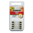Jandorf - 60630 - AGC 3 amps Fast Acting Fuse - 4/Pack