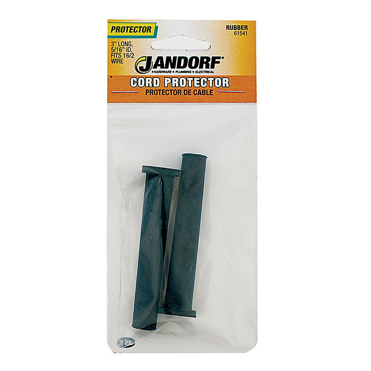 Jandorf - 61541 - 3/8 in. Dia. x 3 in. L Rubber Cord Protector - 2/Pack