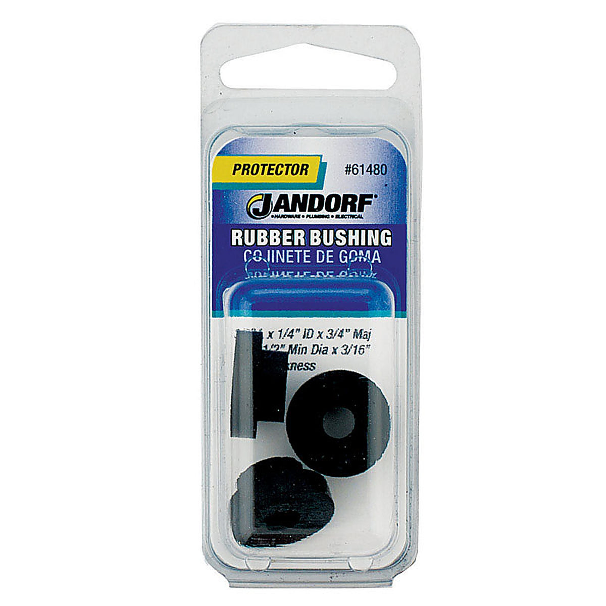 Jandorf - 61480 - 1/2 in. Rubber Bushing - 3/Pack