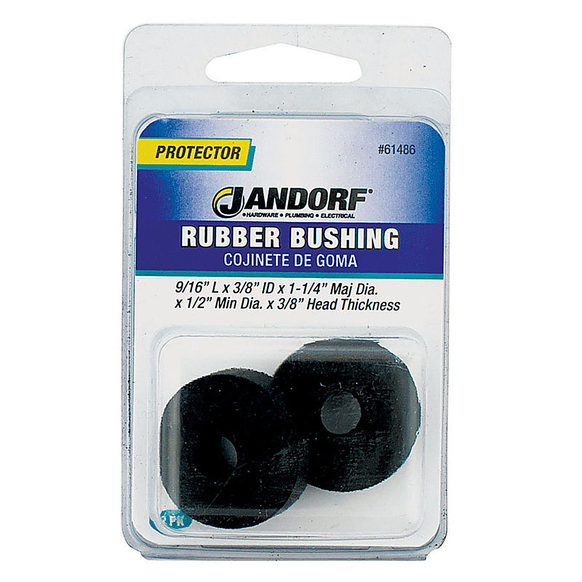 Jandorf - 61486 - 1/2 in. Rubber Bushing - 2/Pack
