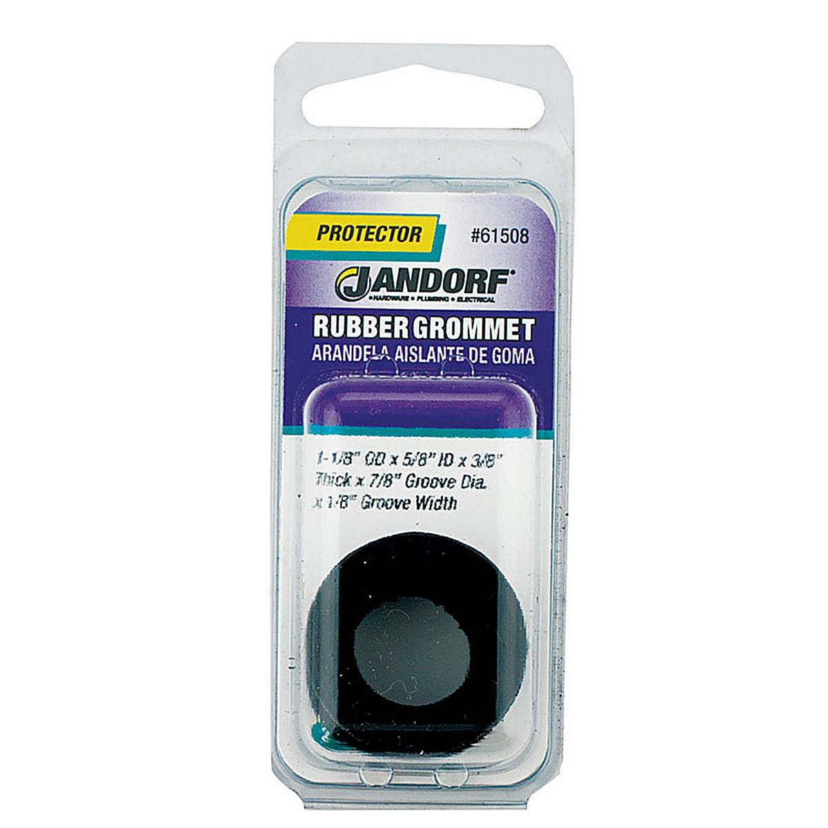 Jandorf - 61508 - 1-1/8 in. Dia. Rubber Grommet - 2/Pack
