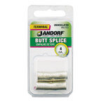 Jandorf - 60763 - 4 Ga. Uninsulated Wire Terminal Butt Splice Silver - 2/Pack