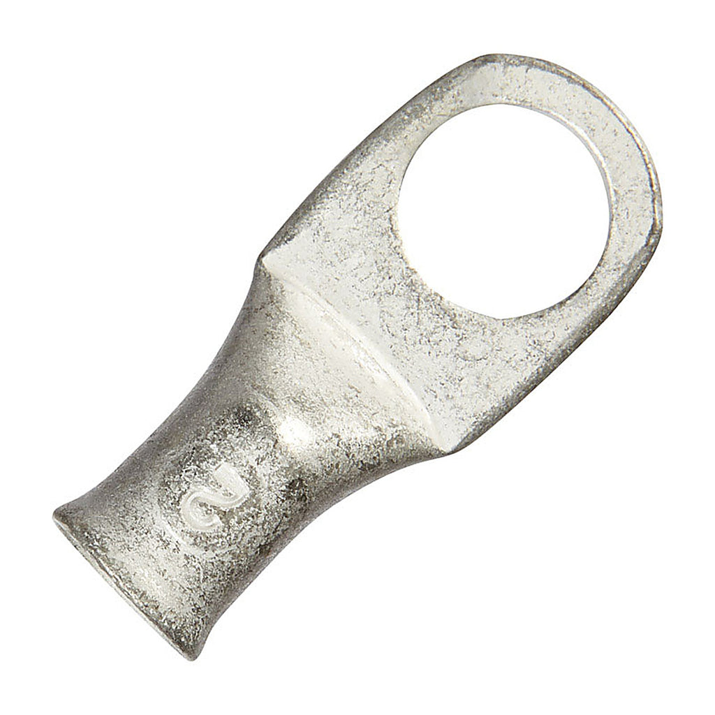 Jandorf - 60766 - 2 Ga. Uninsulated Wire Electrical Lug Silver - 1/Pack