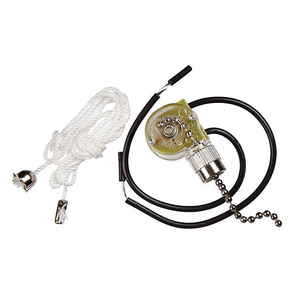 Jandorf - 61208 - 6 amps Single Pole Pull Chain Appliance Switch Brass - 1/Pack
