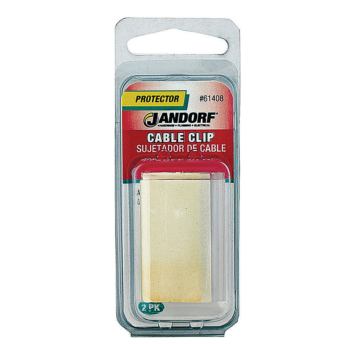 Jandorf - 61408 - 1/4 in. D X 1.5 in. L Gray PVC Cable Clip
