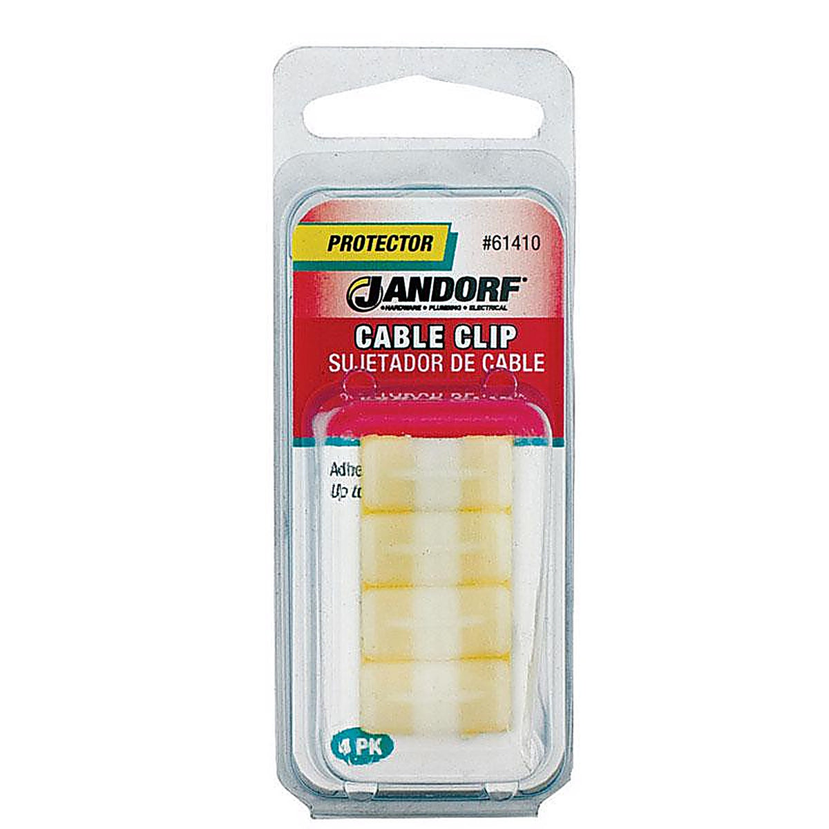 Jandorf - 61410 - 1/8 in. D X 0.76 in. L Natural Nylon Cable Clip