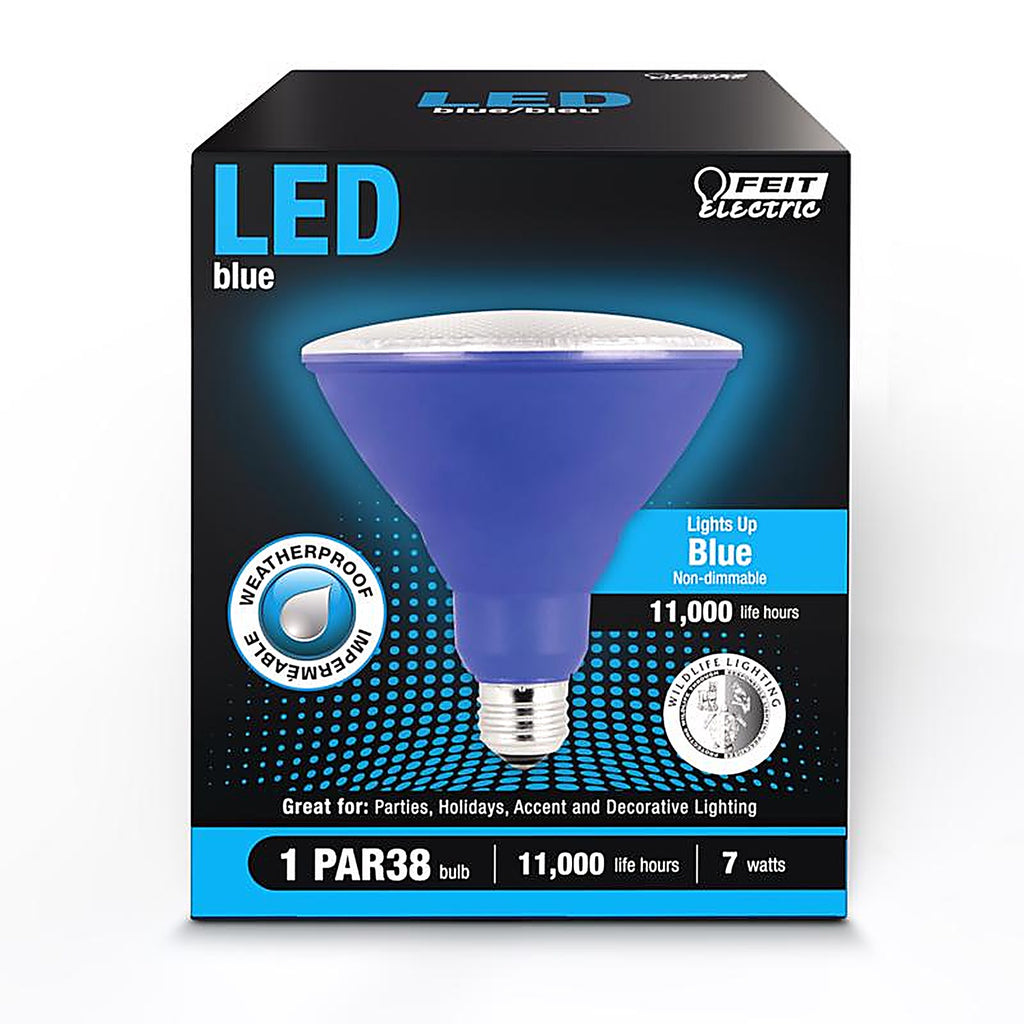 Feit Electric - PAR38B10KLEDBX - PAR38 E26 (Medium) LED Bulb Blue 40 W 1 pk