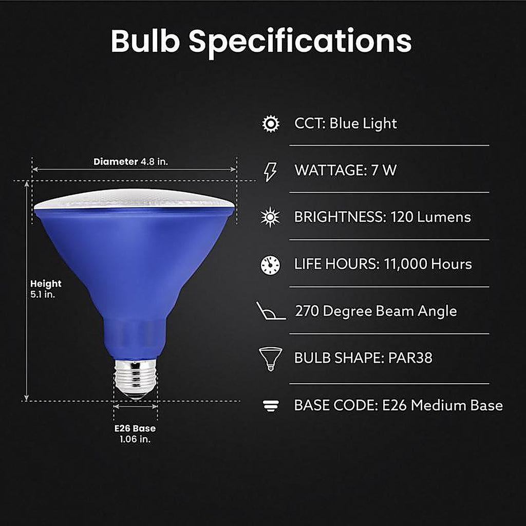 Feit Electric - PAR38B10KLEDBX - PAR38 E26 (Medium) LED Bulb Blue 40 W 1 pk