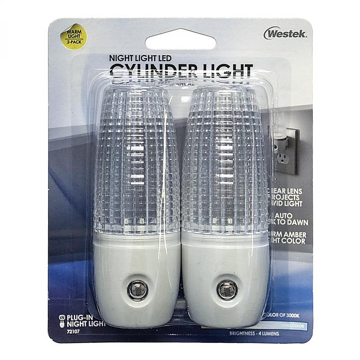 Amerelle - 72107 - AmerTac Automatic Plug-in Classic LED Night Light w/Sensor