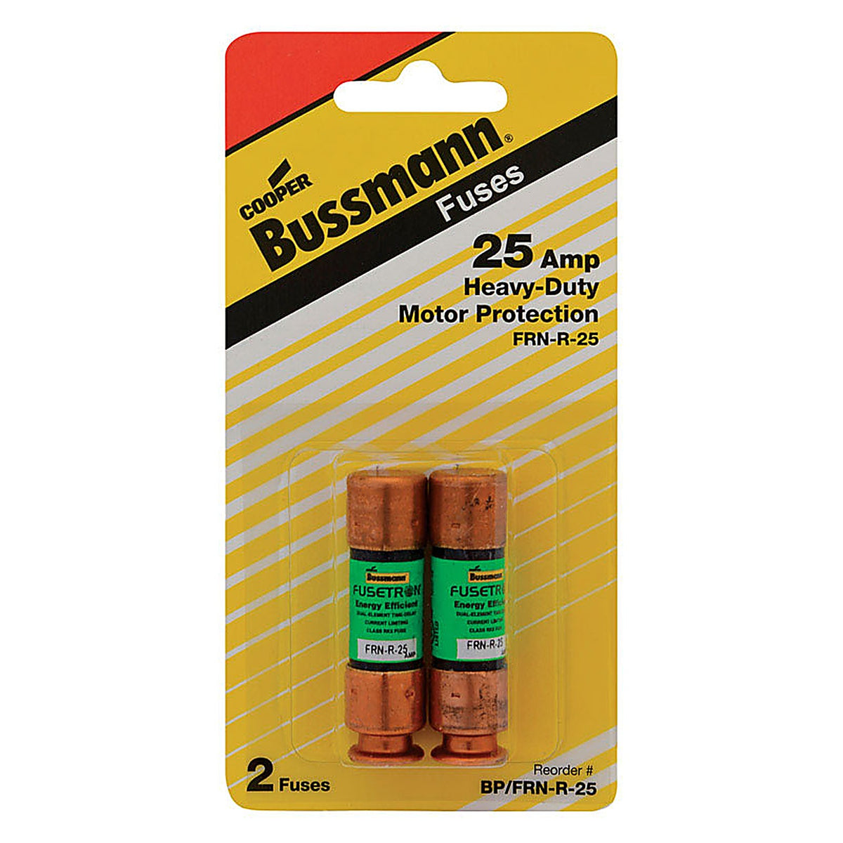 Bussmann - BP/FRN-R-25 - 25 amps Dual Element Time Delay Fuse - 2/Pack
