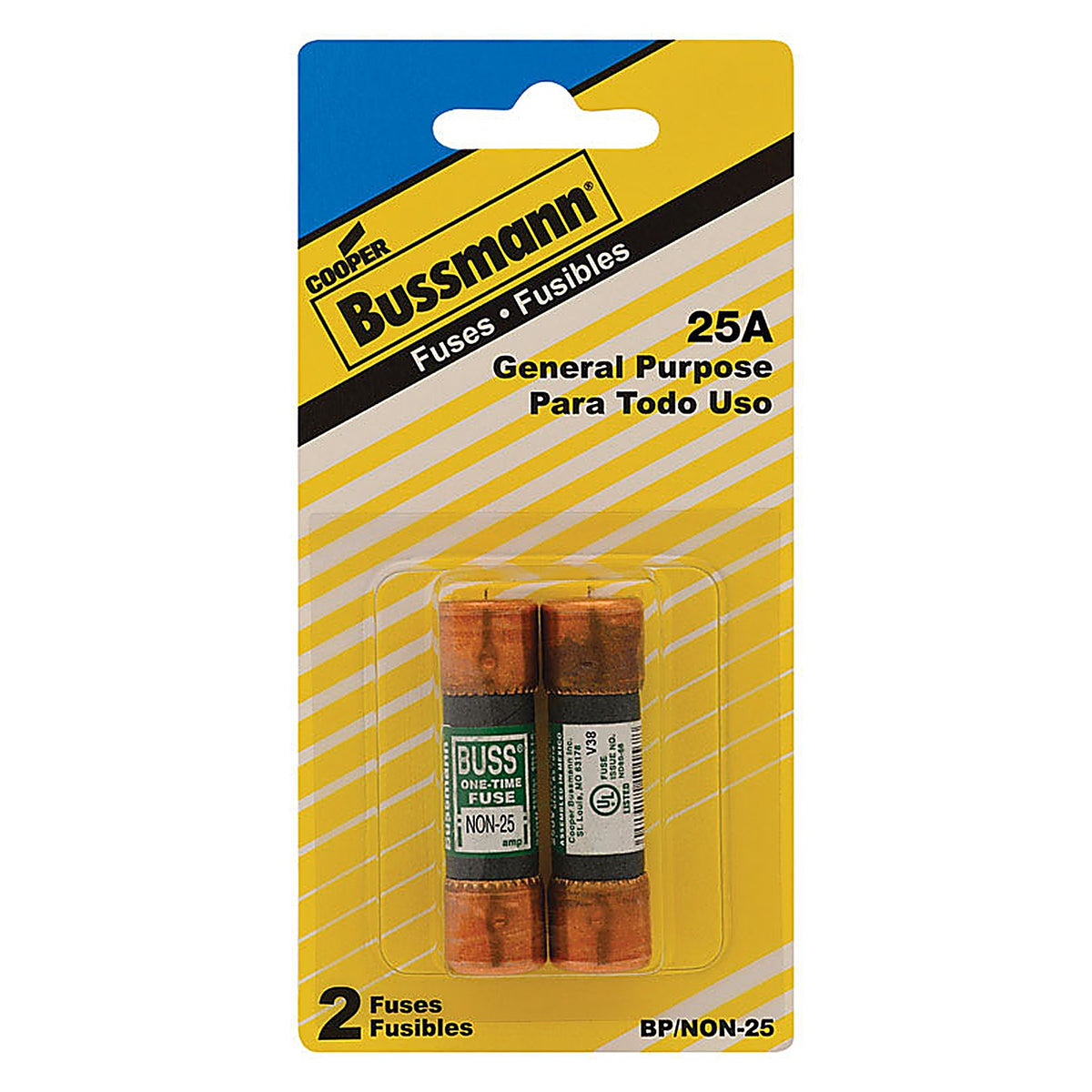 Bussmann - BP/NON-25 - 25 amps Non Current Fuse 2 pk