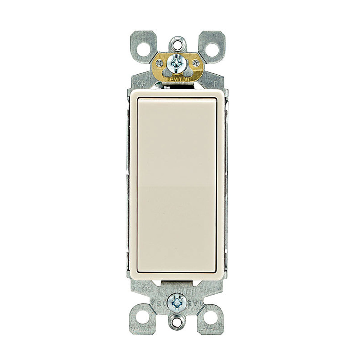 Leviton - 05601-2TM - Decora 15 amps Single Pole Rocker AC Quiet Switch Light Almond - 10/Pack