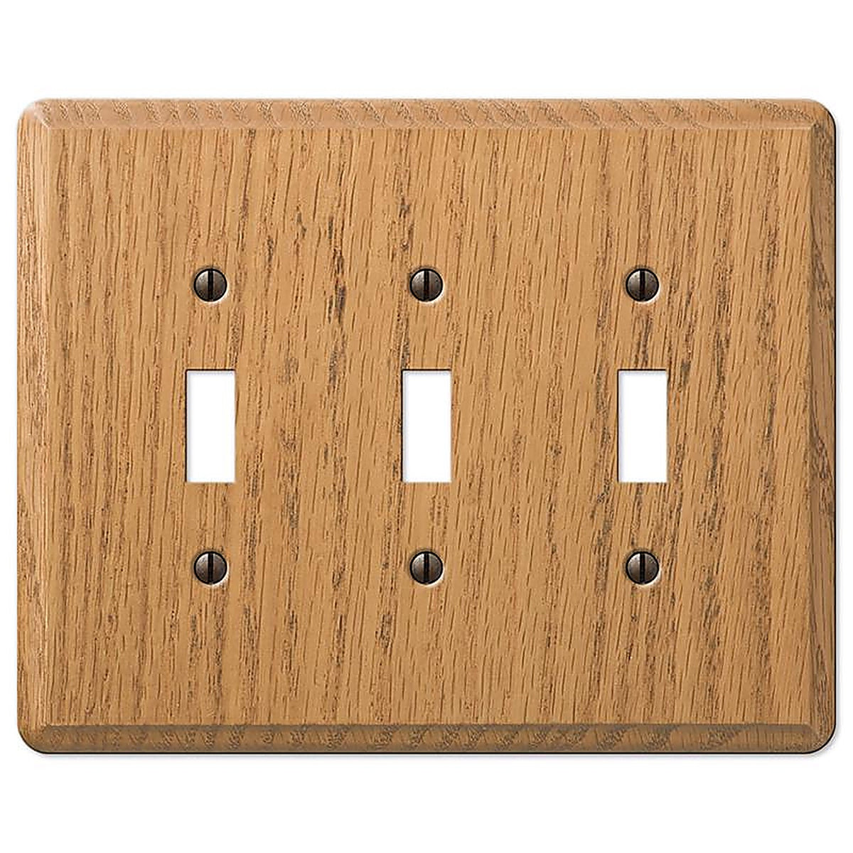 Amerelle - 901TTTL - Contemporary Brown 3 Gang Wood Toggle Wall Plate - 1/Pack