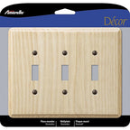 Amerelle - 401TTT - Contemporary Unfinished Beige 3 gang Wood Toggle Wall Plate 1 pk