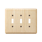 Amerelle - 401TTT - Contemporary Unfinished Beige 3 gang Wood Toggle Wall Plate 1 pk