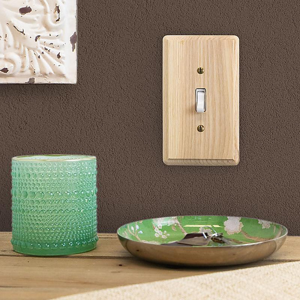 Amerelle - 401TTT - Contemporary Unfinished Beige 3 gang Wood Toggle Wall Plate 1 pk