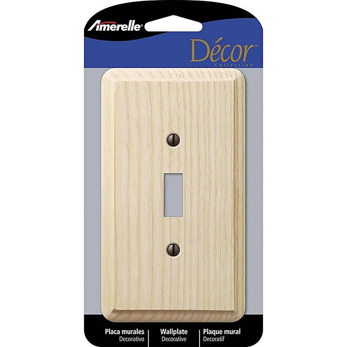 Amerelle - 401T - Contemporary Unfinished Beige 1 gang Wood Toggle Wall Plate - 1/Pack