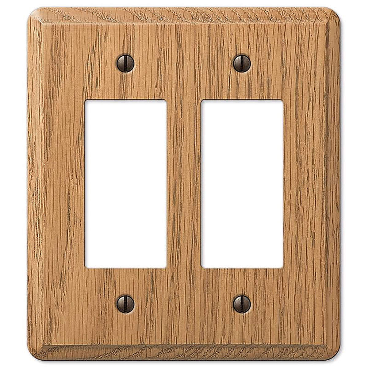 Amerelle - 901RRL - Contemporary Aged Bronze Brown 2 gang Wood Rocker Wall Plate - 1/Pack