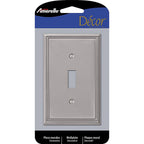 Amerelle - 77TBN - Metro Brushed Nickel 1 gang Die-Cast Metal Toggle Wall Plate 1 pk